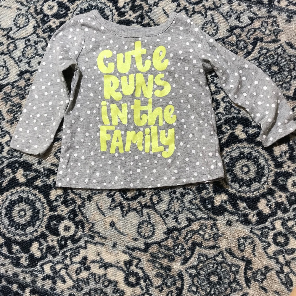 Okie Dokie "cute runs in the family" long sleeves